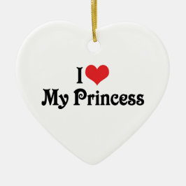 Décoration En Céramique J'Aime Ma Princesse