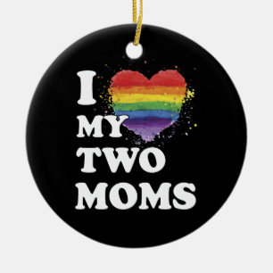 Décoration En Céramique J'Aime Mes Deux Moms Lesbiennes