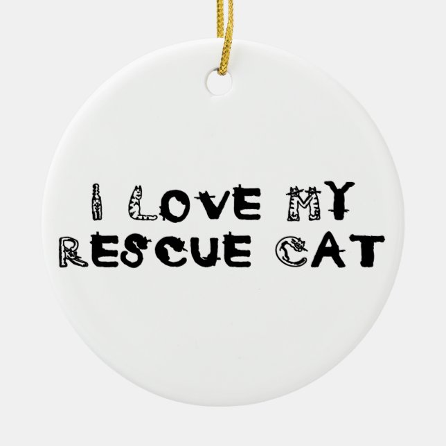 Décoration En Céramique J'aime mon chat de délivrance (Devant)