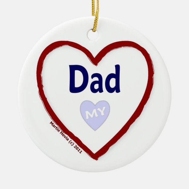 Décoration En Céramique J'aime mon père (Devant)