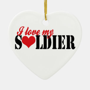 Décoration En Céramique J'aime mon soldat