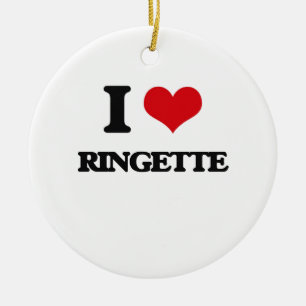 Décoration En Céramique J'aime Ringette