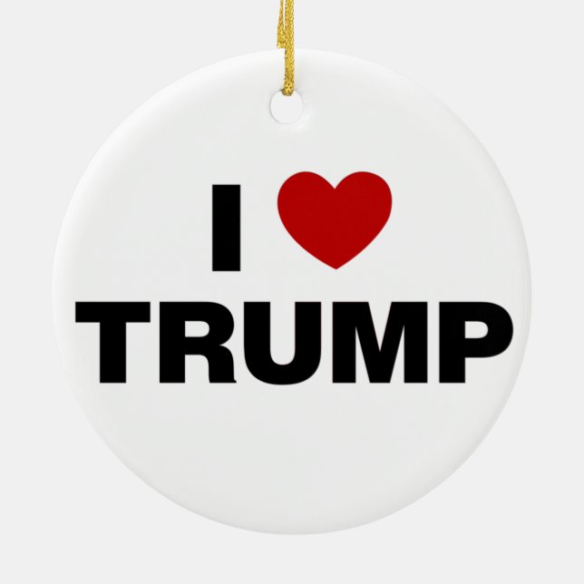 Décoration En Céramique J'aime Trump (Dos)
