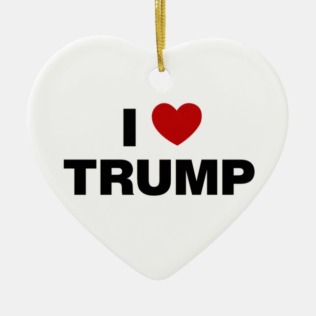 Décoration En Céramique J'aime Trump (Devant)