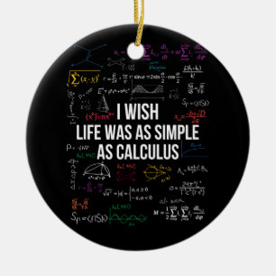 Décoration En Céramique J'Aimerais Que La Vie Soit Aussi Simple Que Calcul