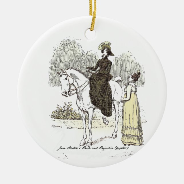 Décoration En Céramique Jane on Horseback - Jane Austen Pride & Prejudice (Devant)