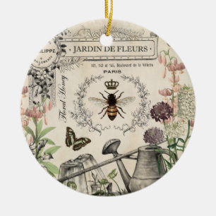 DÉCORATION EN CÉRAMIQUE JARDIN FRANÇAIS D'ABEILLE