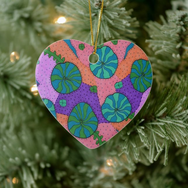 Décoration En Céramique Jardin marin Retro Abstrait (Arbre)