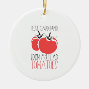 Décoration En Céramique Jardiner Tomates Gardener Cadeau