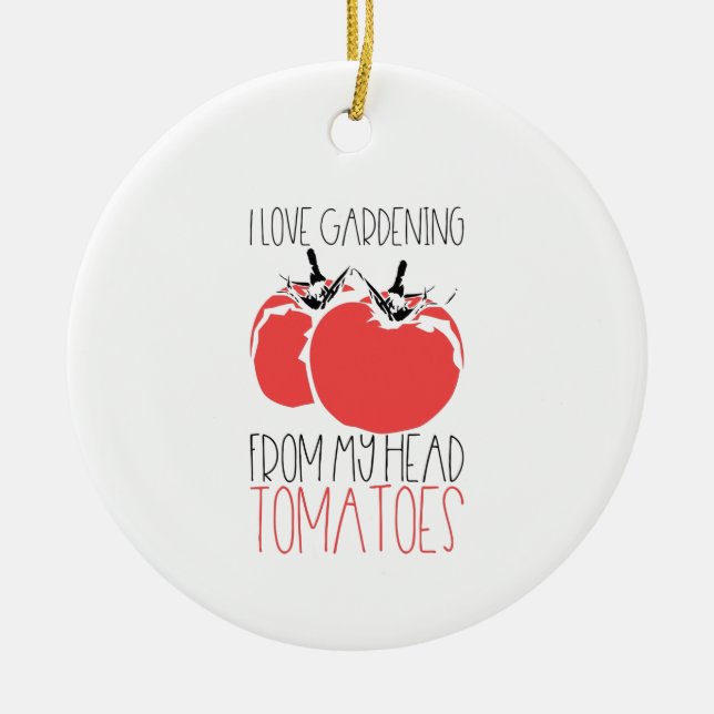 Décoration En Céramique Jardiner Tomates Gardener Cadeau (Devant)