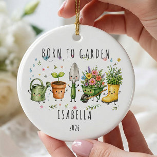 Décoration En Céramique Jardinier Personnalisé Né pour Jardiner