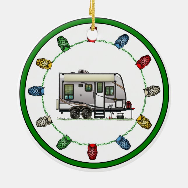 Décoration En Céramique Jayco Trailer RV heureux camper (Dos)