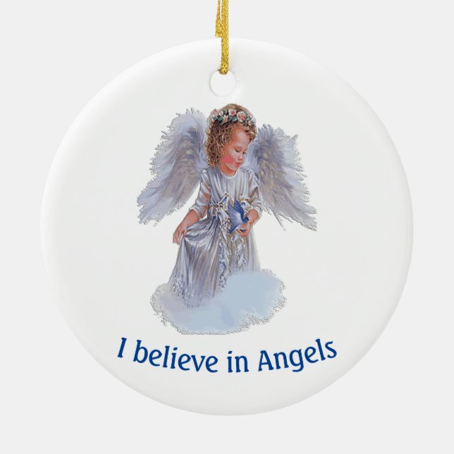 Décoration En Céramique Je crois aux anges (Dos)