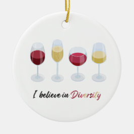 Décoration En Céramique Je crois aux verres à vin Diversity