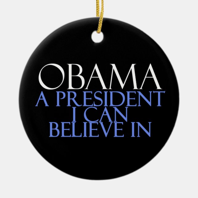Décoration En Céramique Je Crois En Obama (Devant)