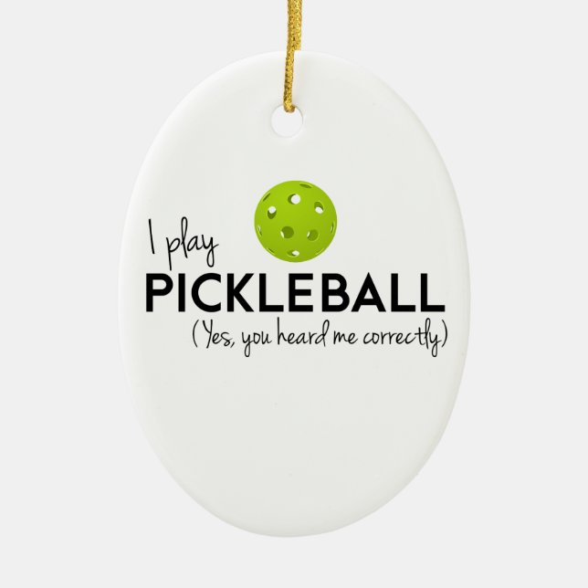 Décoration En Céramique Je joue Pickleball (Devant)