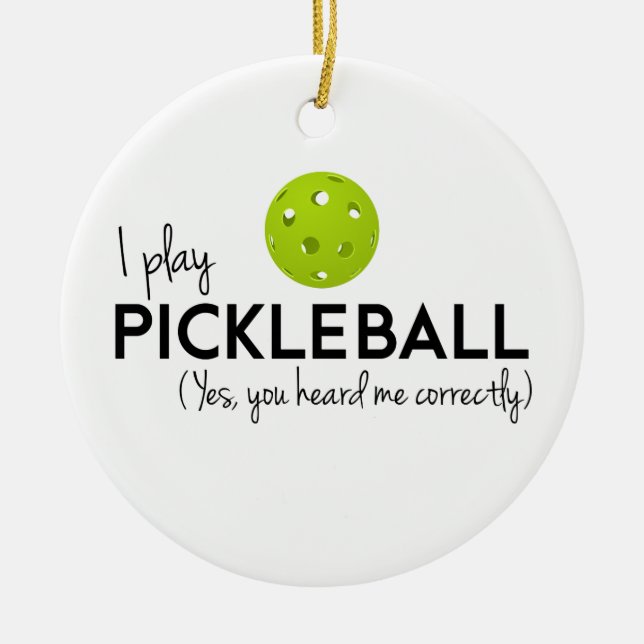 Décoration En Céramique Je joue Pickleball (Devant)
