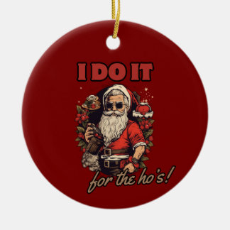 Décoration En Céramique je le fais pour l'humour de noël amusant, père Noë