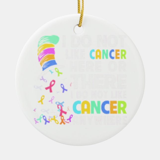 Décoration En Céramique Je N'Aime Pas Le Cancer (Devant)