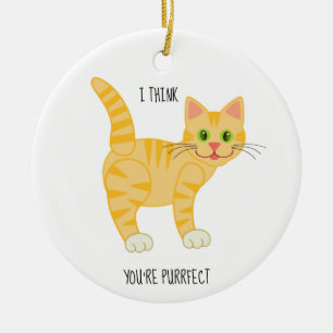 Décoration En Céramique je pense que vous êtes tigre jaune du chat du
