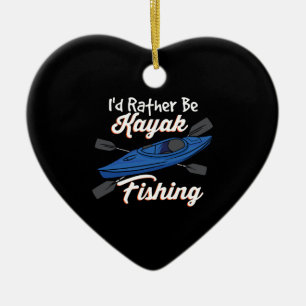 Décoration En Céramique Je Préférerais Être Kayak Fishing