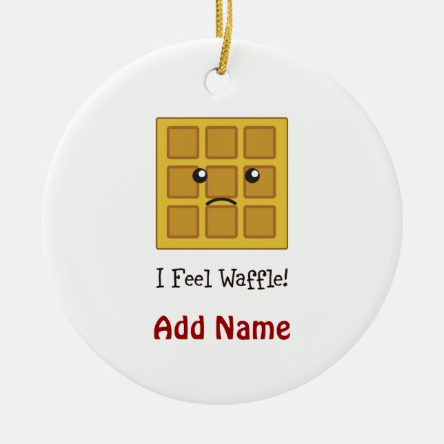 Décoration En Céramique Je sens Waffle ! (Devant)