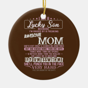 Décoration En Céramique Je Suis Un Fils Chanceux Je Suis Élevé Par Maman