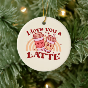 Décoration En Céramique Je T'Aime Un Latte