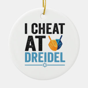 Décoration En Céramique Je triche à Dreidel Funny Jeu juif cadeau de vacan