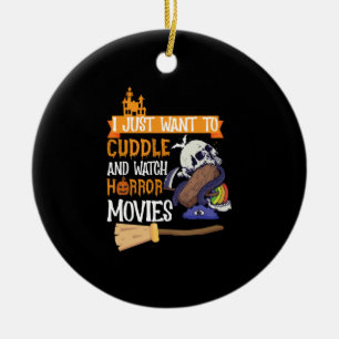 Décoration En Céramique Je Veux Juste Casser Et Regarder Des Films D'Horre