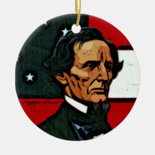 Décoration En Céramique Jefferson Davis, président du Confederacy