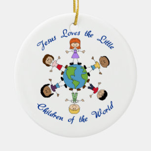 Décoration En Céramique Jésus aime les enfants