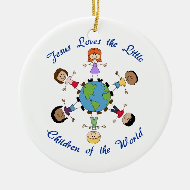 Décoration En Céramique Jésus aime les enfants (Devant)