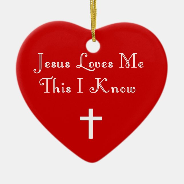 DÉCORATION EN CÉRAMIQUE JÉSUS AIME MOI-ORNAMENT (Devant)