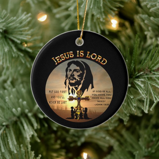 Décoration En Céramique Jésus est Seigneur (Arbre)