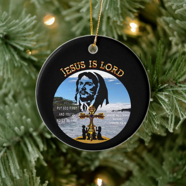 Décoration En Céramique Jésus est Seigneur (Arbre)