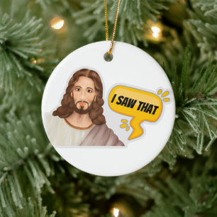 Décoration En Céramique Jésus J'Ai Vu Ça
