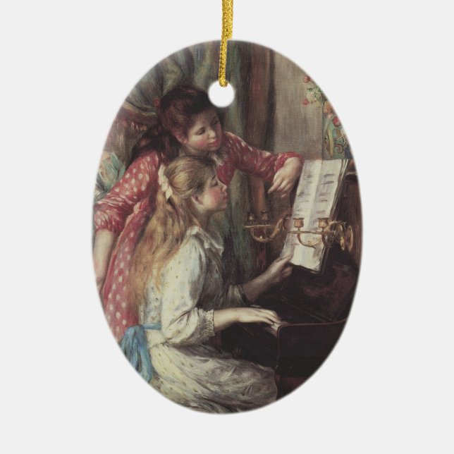 Décoration En Céramique Jeunes filles au piano par Pierre Renoir (Devant)