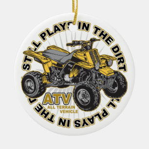 Décoration En Céramique Jeux dans la saleté ATV