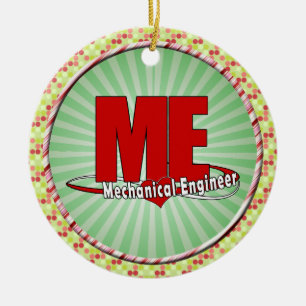 DÉCORATION EN CÉRAMIQUE J'INGÉNIEUR MÉCANICIEN DE GRAND LOGO ROUGE