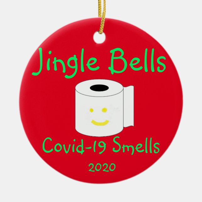 Décoration En Céramique Jingle Bells, Covid-19 Odeurs (Devant)