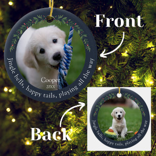 Décoration En Céramique Jingle Bells de la marine Chien de compagnie Noël