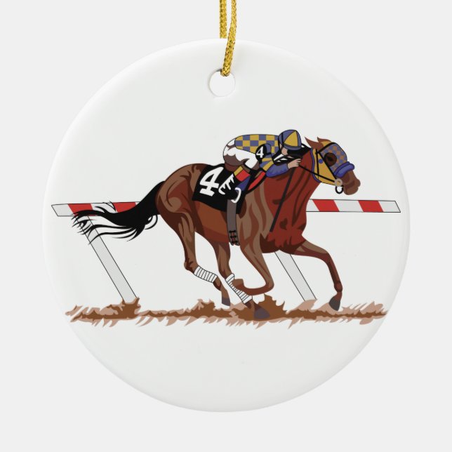 Décoration En Céramique Jockey Sur Hippocampe (Devant)