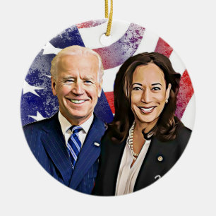 Décoration En Céramique Joe Biden et Kamala Harris 2020 Élection américain