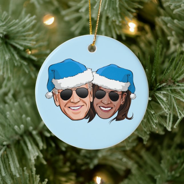 Décoration En Céramique Joe et Kamala Bleu Noël (Arbre)
