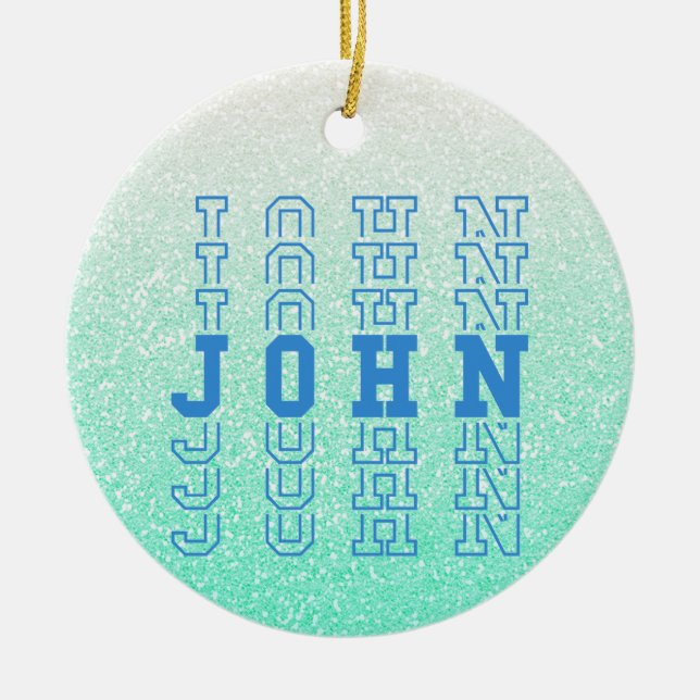 Décoration En Céramique John Custom Boy Name (Devant)