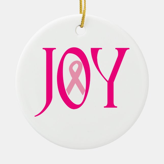 Décoration En Céramique Joie de cancer du sein (Devant)