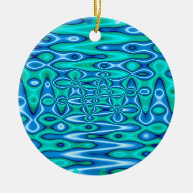 Décoration En Céramique joli art de bleu de turquoise (Devant)