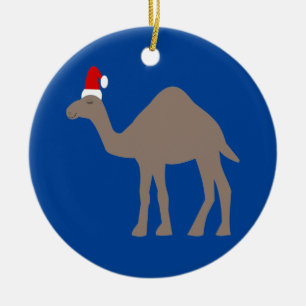 Décoration En Céramique Joli Camel de Noël personnalisé
