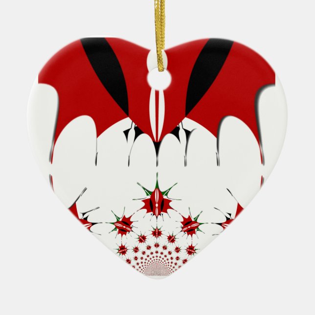 Décoration En Céramique Joli drapeau du Kenya. (Devant)